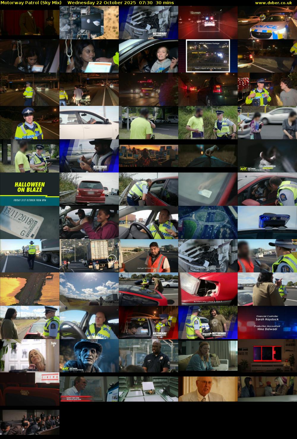 Motorway Patrol (Sky Mix) Wednesday 22 October 2025 07:30 - 08:00