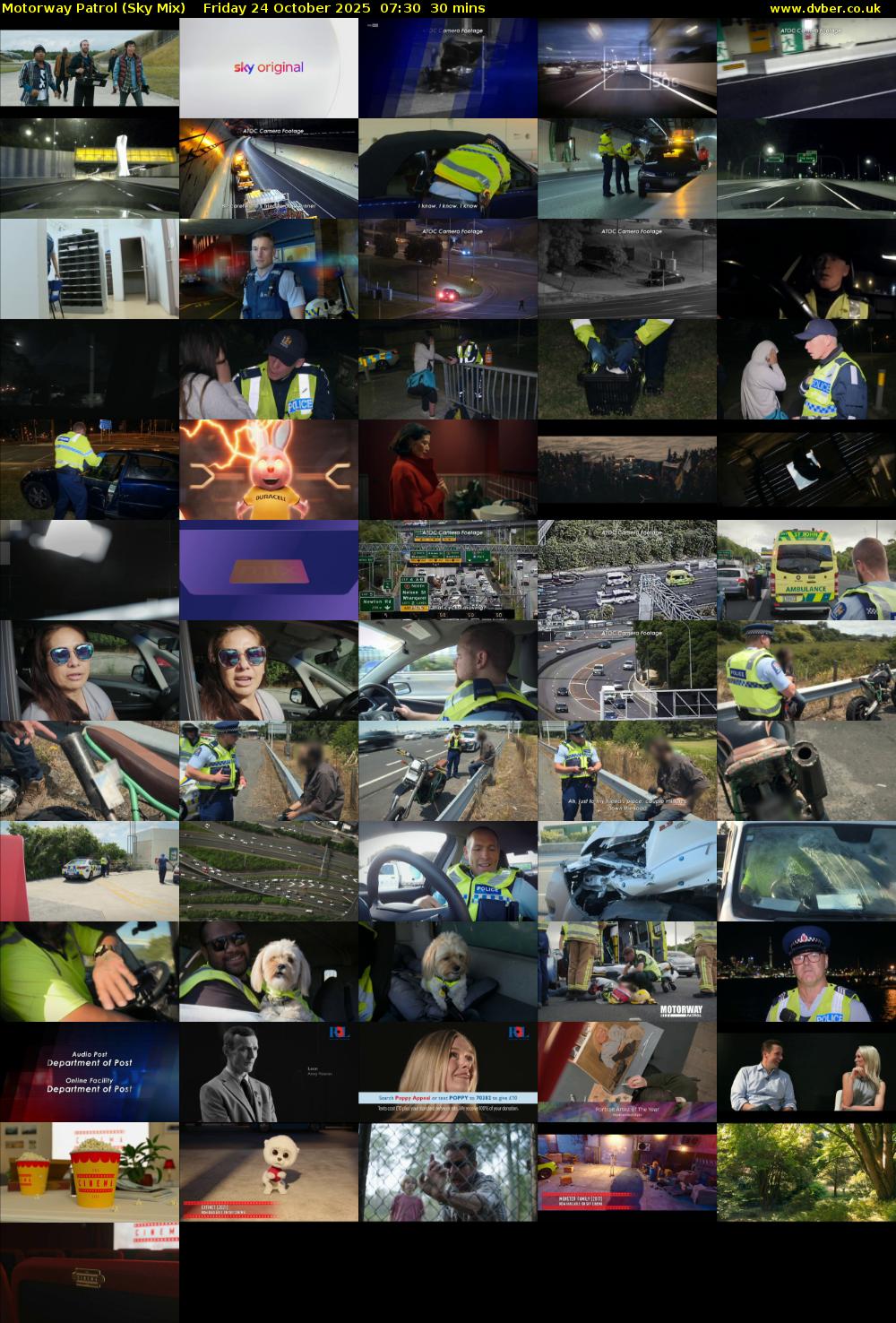 Motorway Patrol (Sky Mix) Friday 24 October 2025 07:30 - 08:00