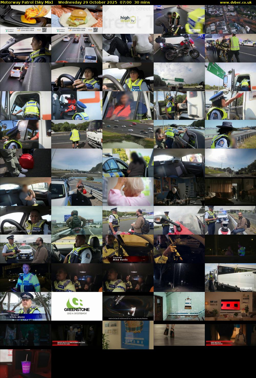 Motorway Patrol (Sky Mix) Wednesday 29 October 2025 07:00 - 07:30