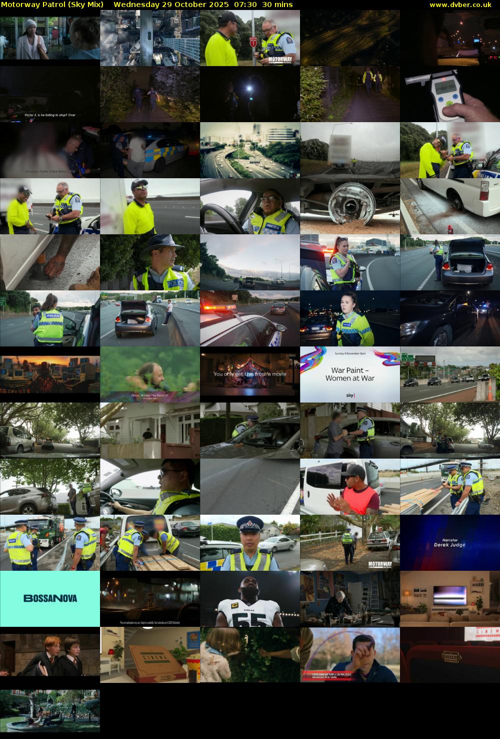 Motorway Patrol (Sky Mix) Wednesday 29 October 2025 07:30 - 08:00
