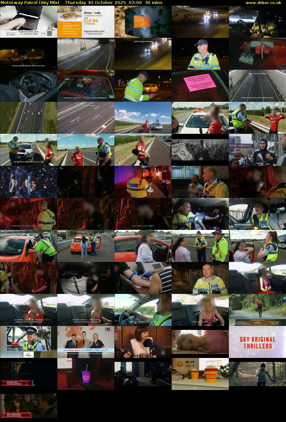 Motorway Patrol (Sky Mix) Thursday 30 October 2025 07:00 - 07:30