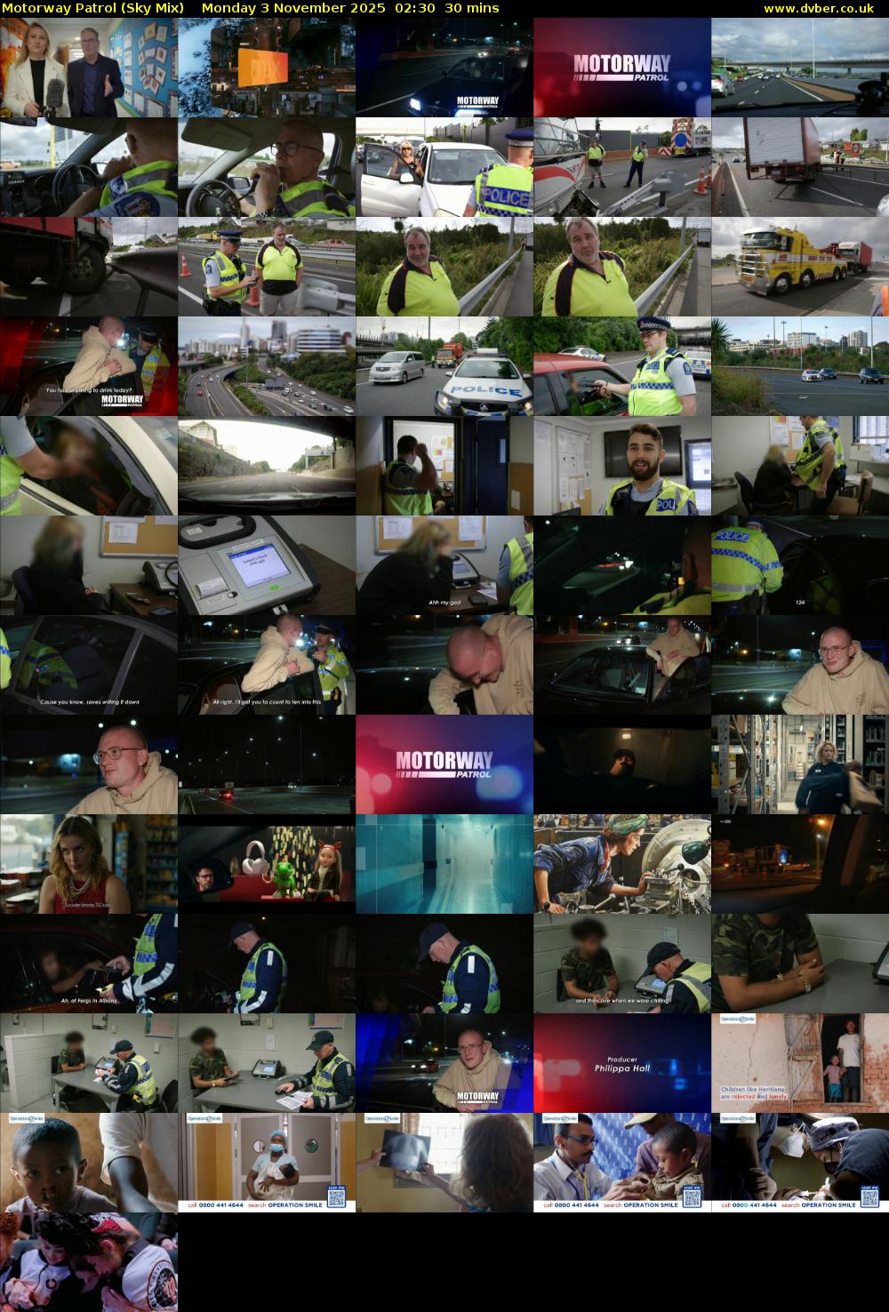 Motorway Patrol (Sky Mix) Monday 3 November 2025 02:30 - 03:00