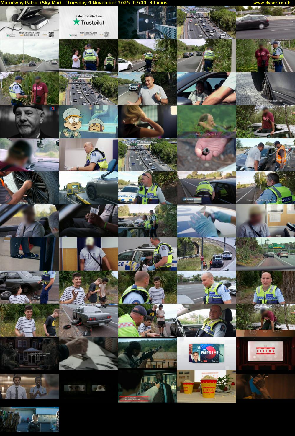 Motorway Patrol (Sky Mix) Tuesday 4 November 2025 07:00 - 07:30
