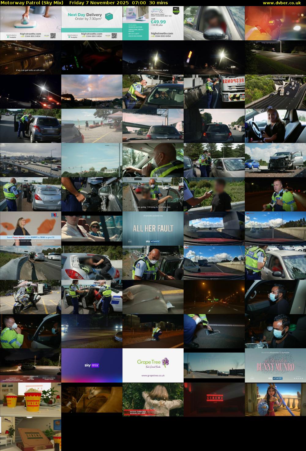 Motorway Patrol (Sky Mix) Friday 7 November 2025 07:00 - 07:30