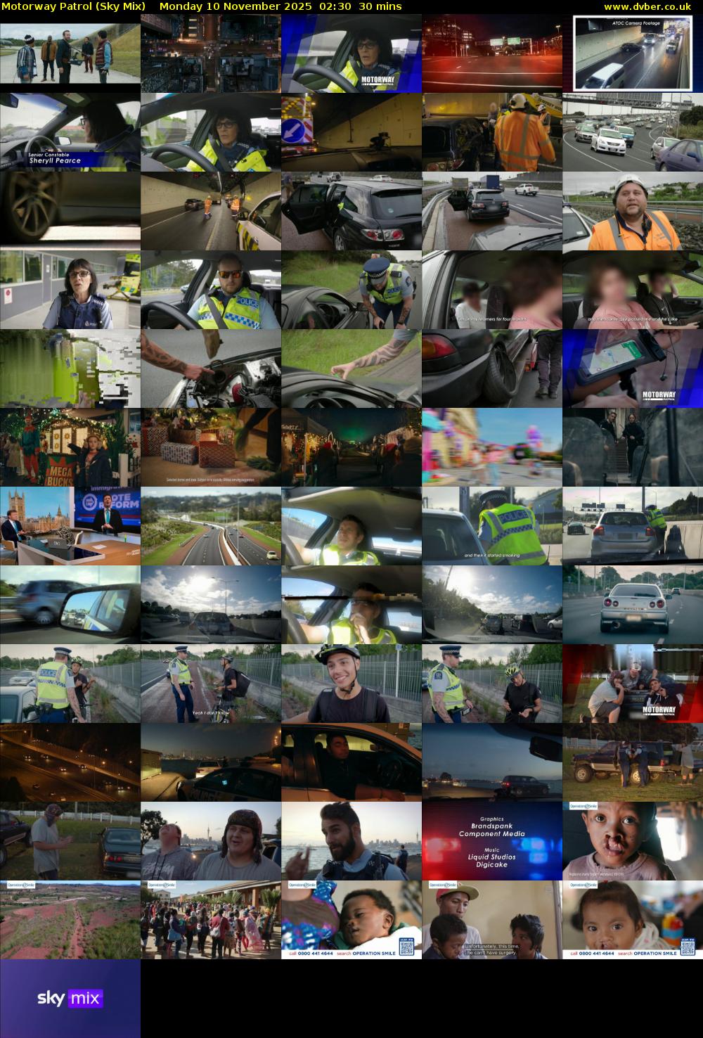 Motorway Patrol (Sky Mix) Monday 10 November 2025 02:30 - 03:00