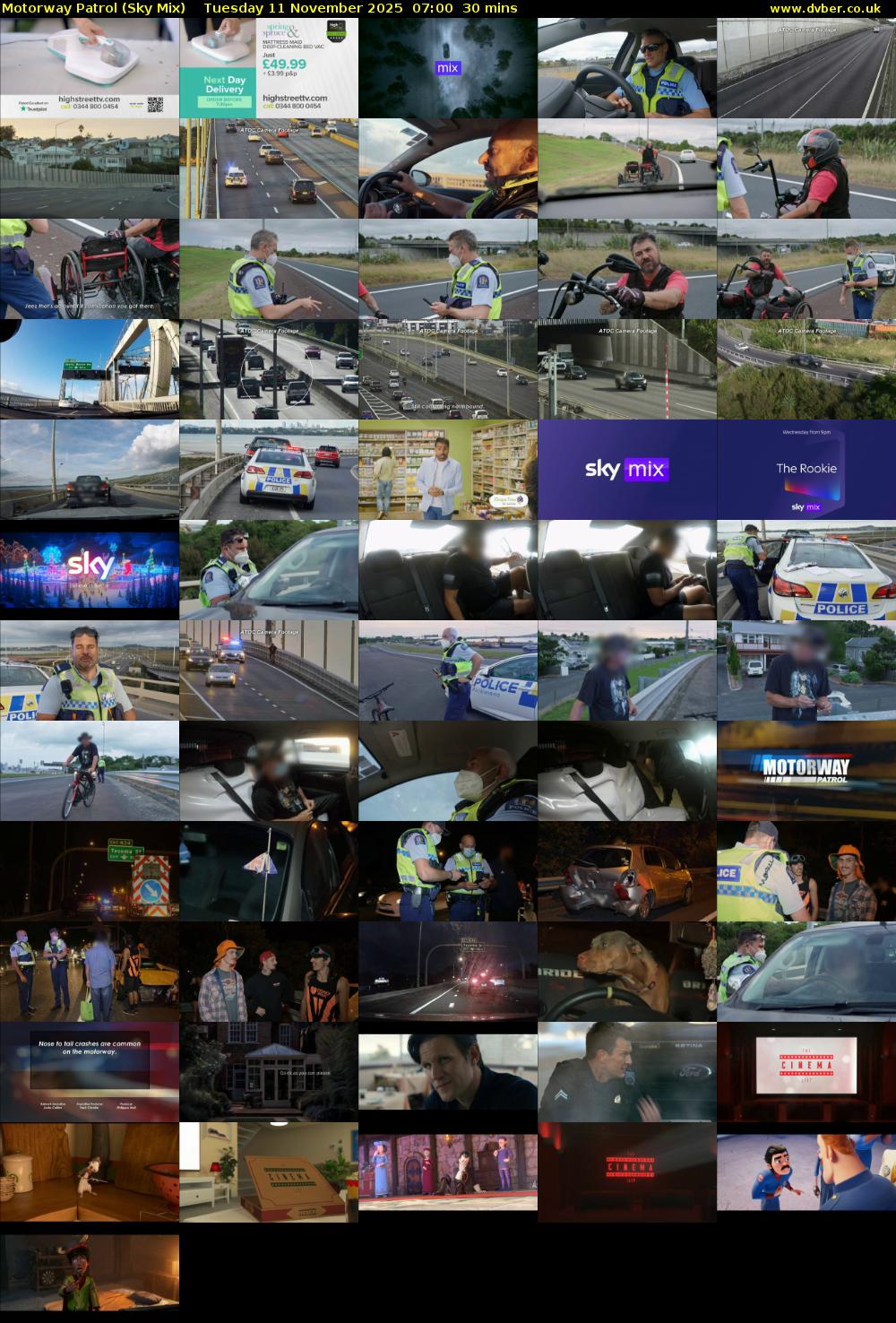Motorway Patrol (Sky Mix) Tuesday 11 November 2025 07:00 - 07:30