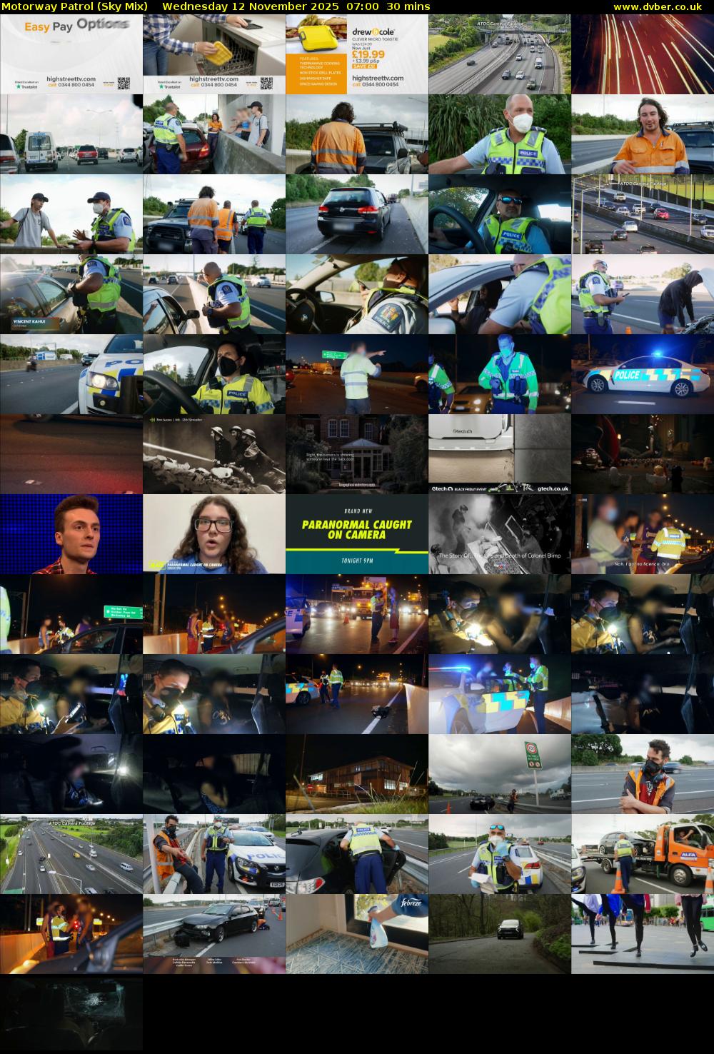 Motorway Patrol (Sky Mix) Wednesday 12 November 2025 07:00 - 07:30