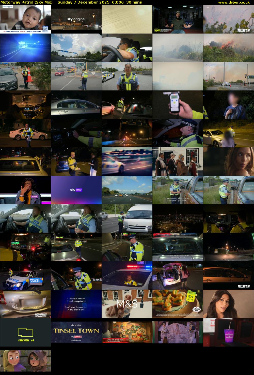 Motorway Patrol (Sky Mix) Sunday 7 December 2025 03:00 - 03:30