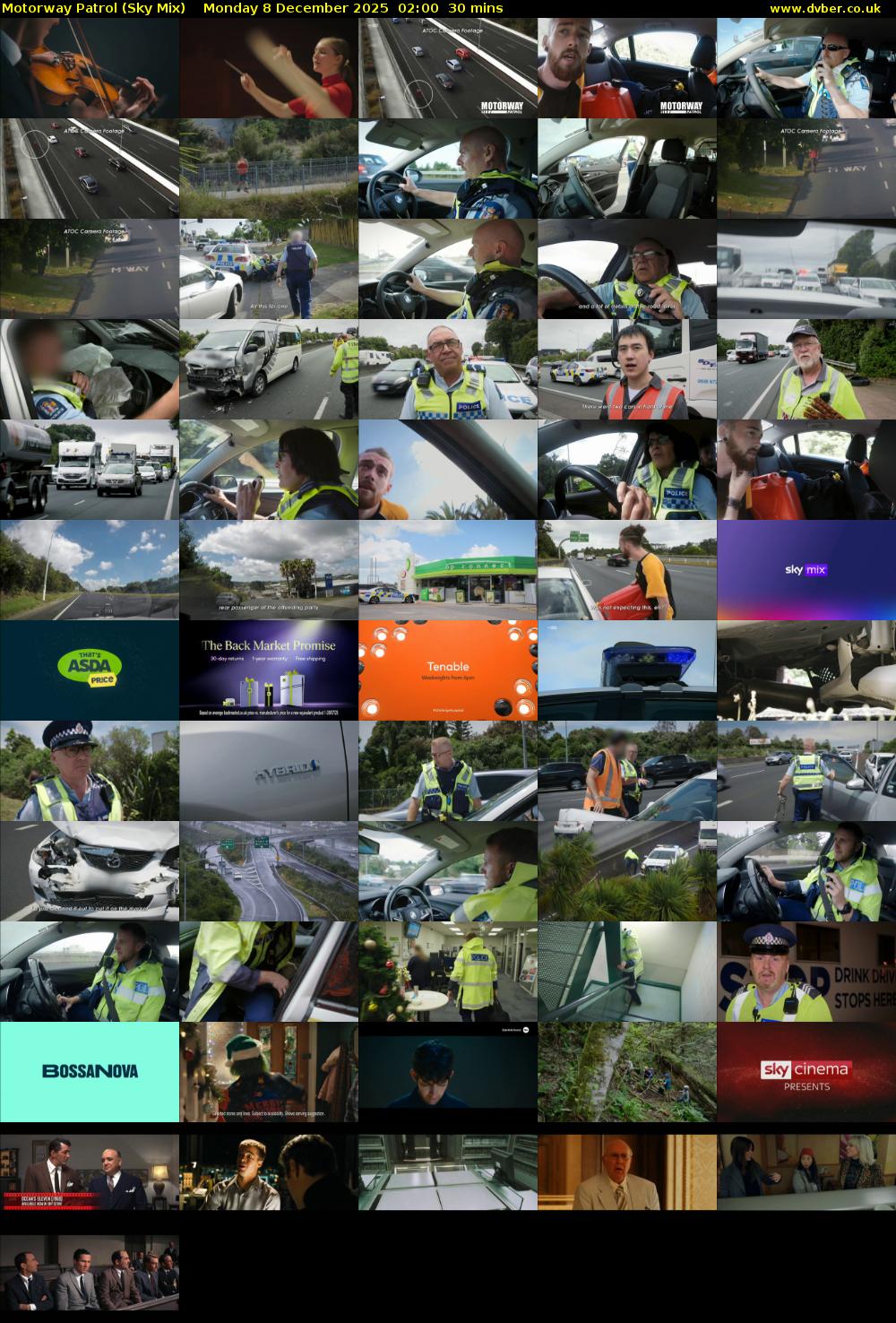 Motorway Patrol (Sky Mix) Monday 8 December 2025 02:00 - 02:30