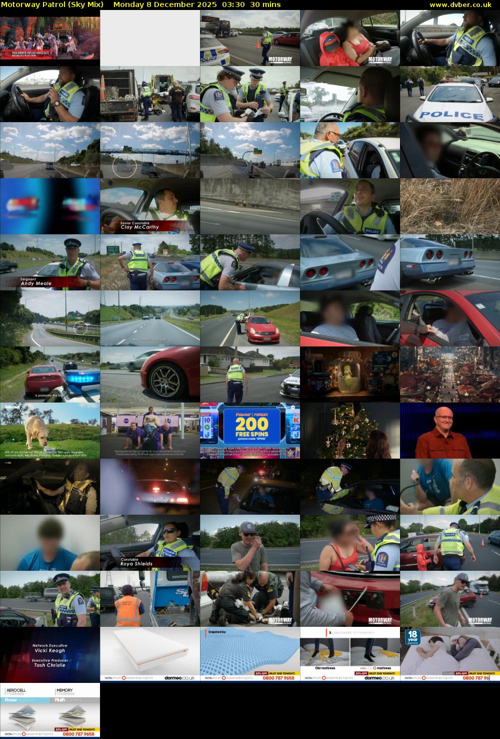 Motorway Patrol (Sky Mix) Monday 8 December 2025 03:30 - 04:00
