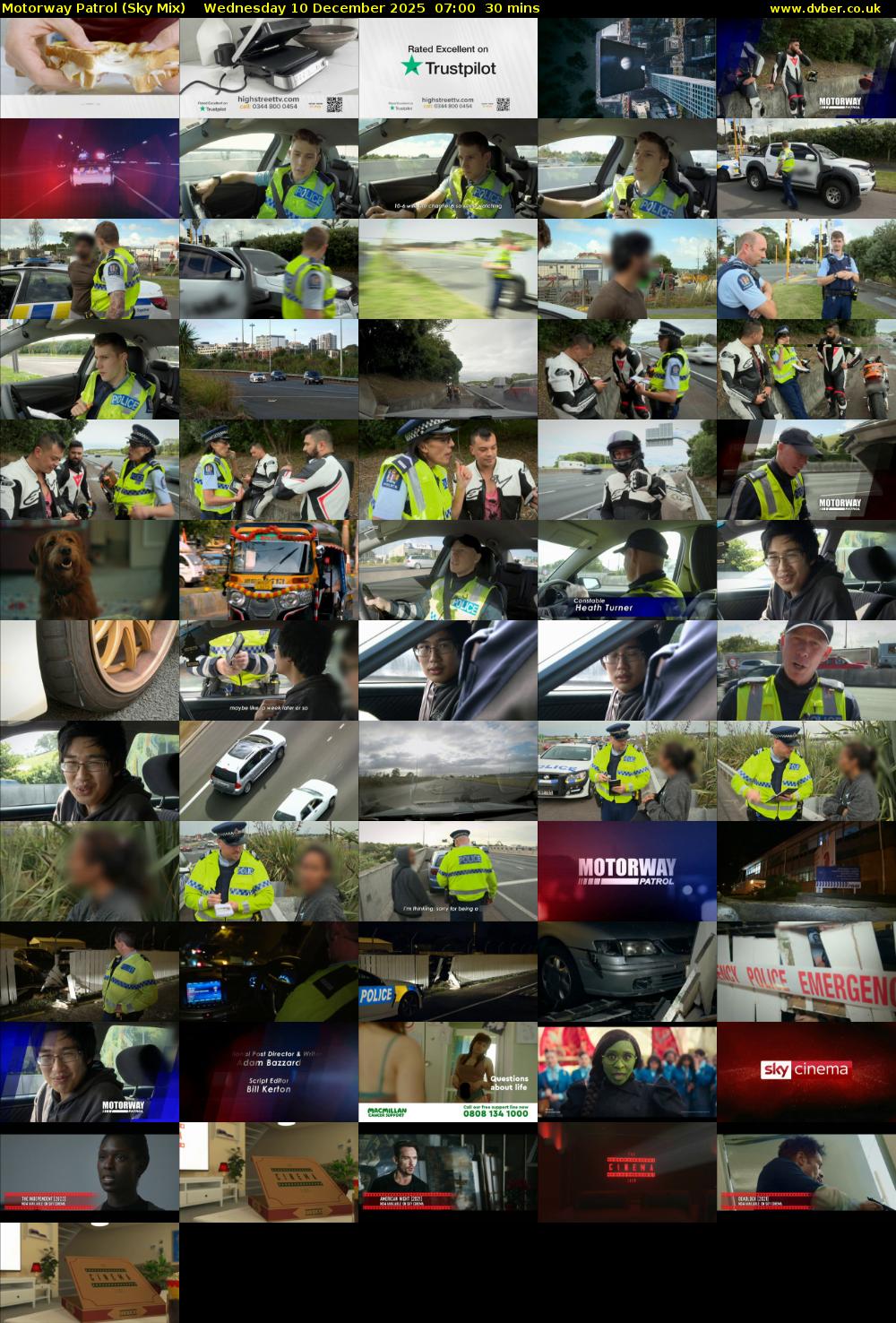 Motorway Patrol (Sky Mix) Wednesday 10 December 2025 07:00 - 07:30