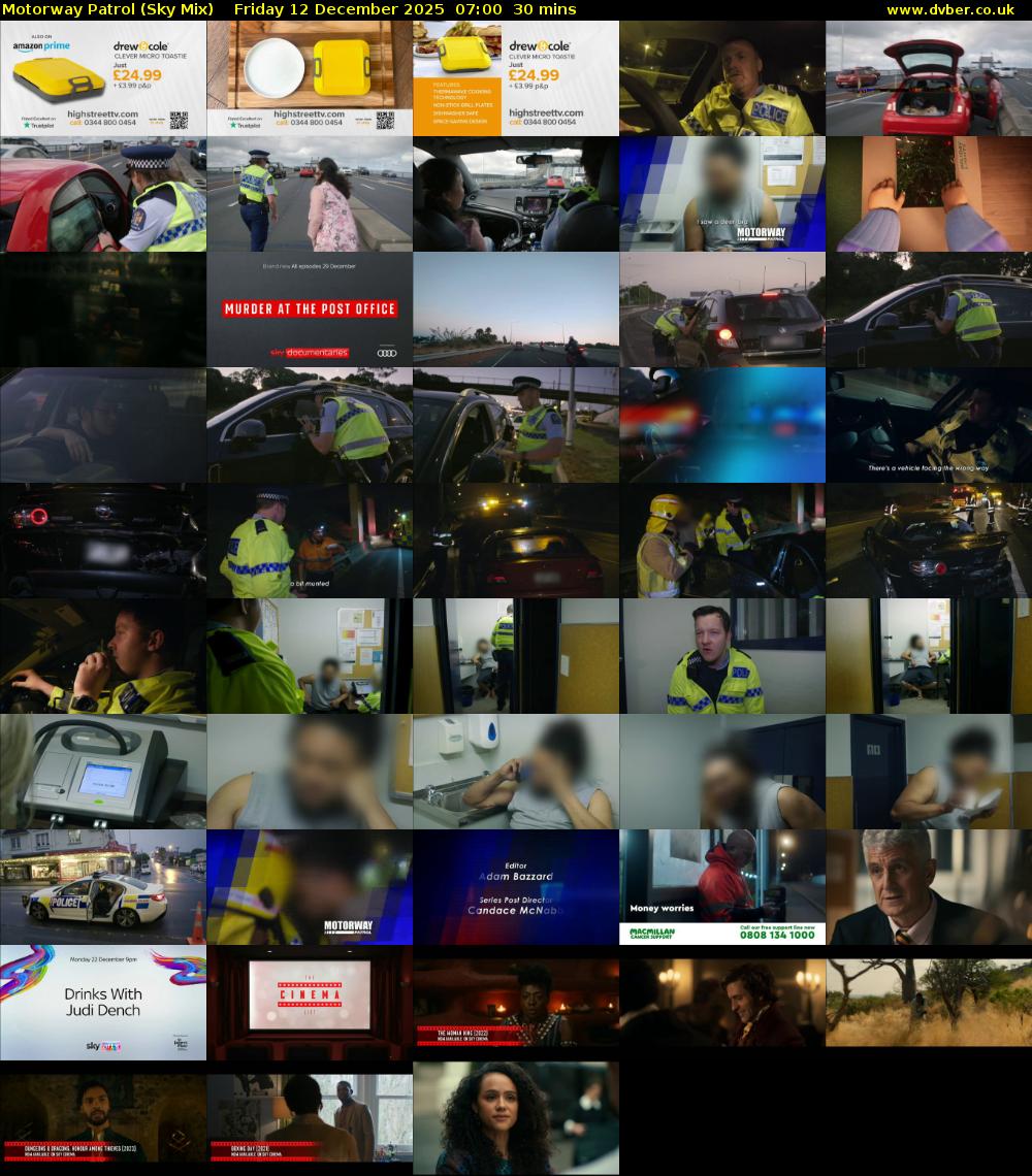 Motorway Patrol (Sky Mix) Friday 12 December 2025 07:00 - 07:30