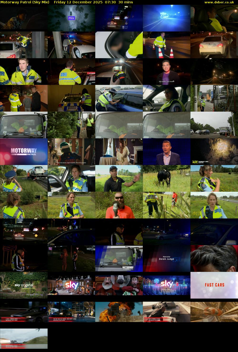 Motorway Patrol (Sky Mix) Friday 12 December 2025 07:30 - 08:00
