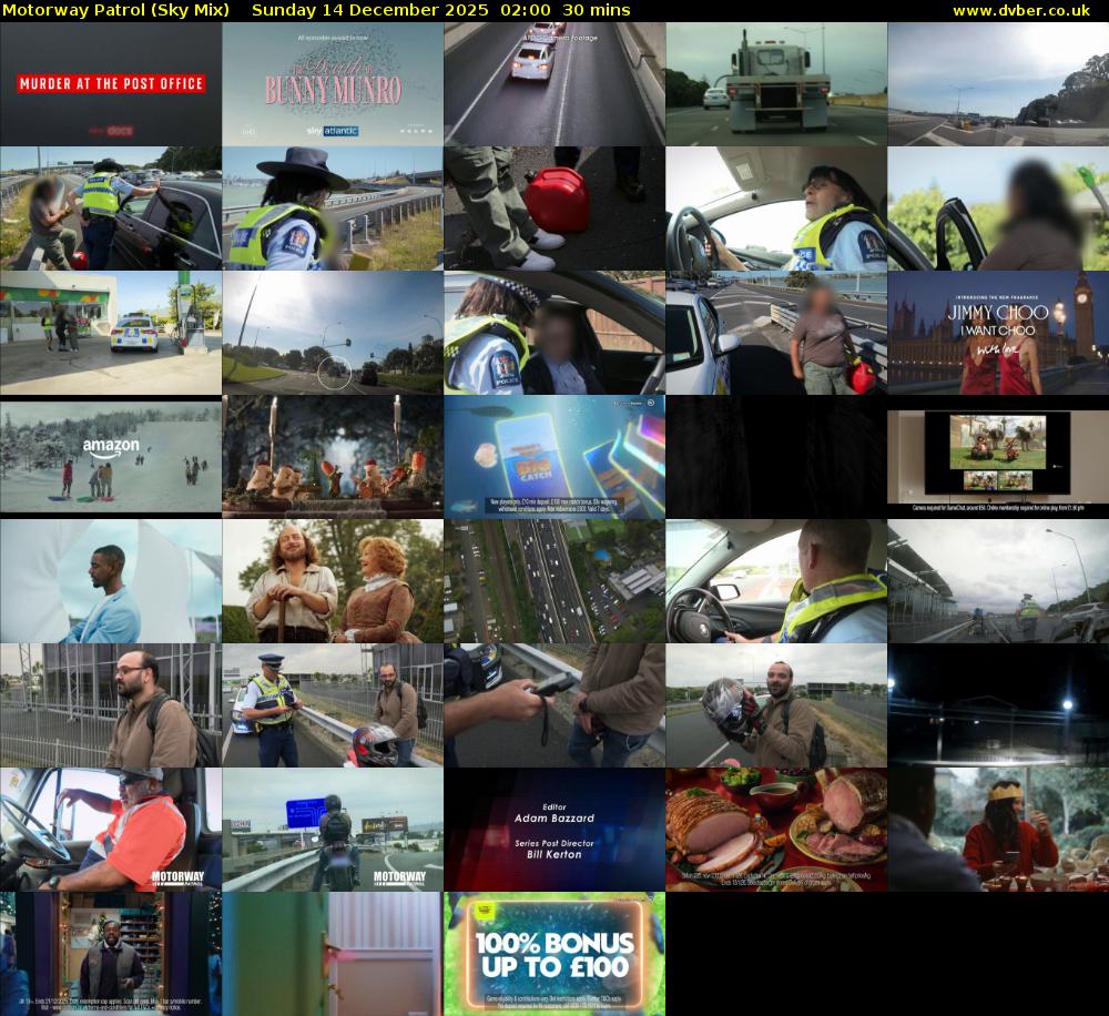 Motorway Patrol (Sky Mix) Sunday 14 December 2025 02:00 - 02:30