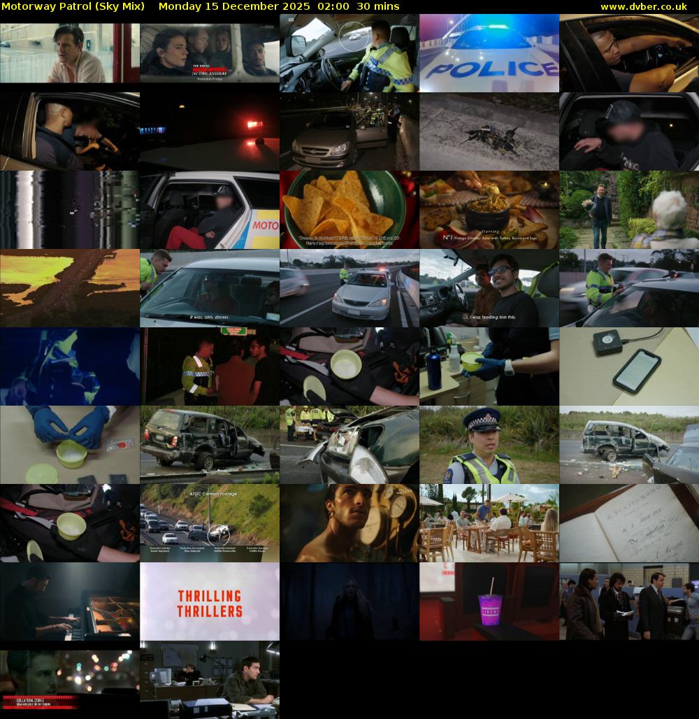 Motorway Patrol (Sky Mix) Monday 15 December 2025 02:00 - 02:30