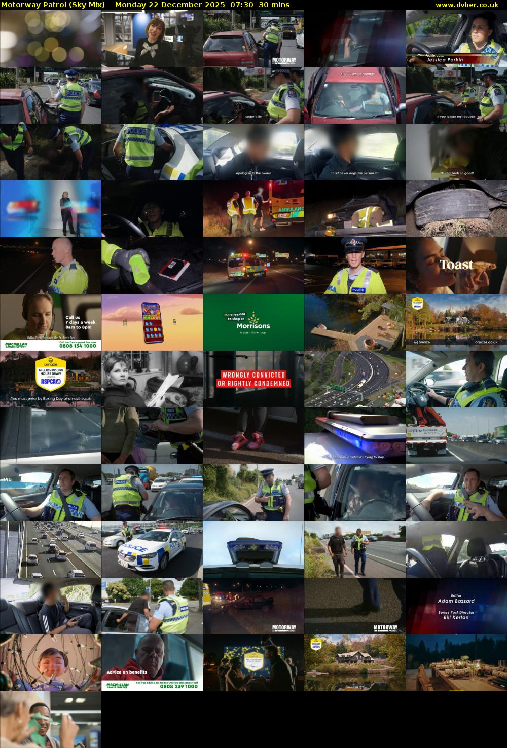 Motorway Patrol (Sky Mix) Monday 22 December 2025 07:30 - 08:00