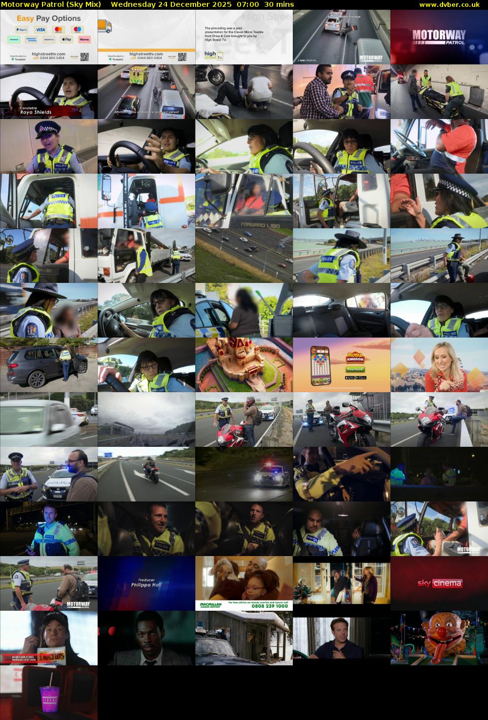 Motorway Patrol (Sky Mix) Wednesday 24 December 2025 07:00 - 07:30