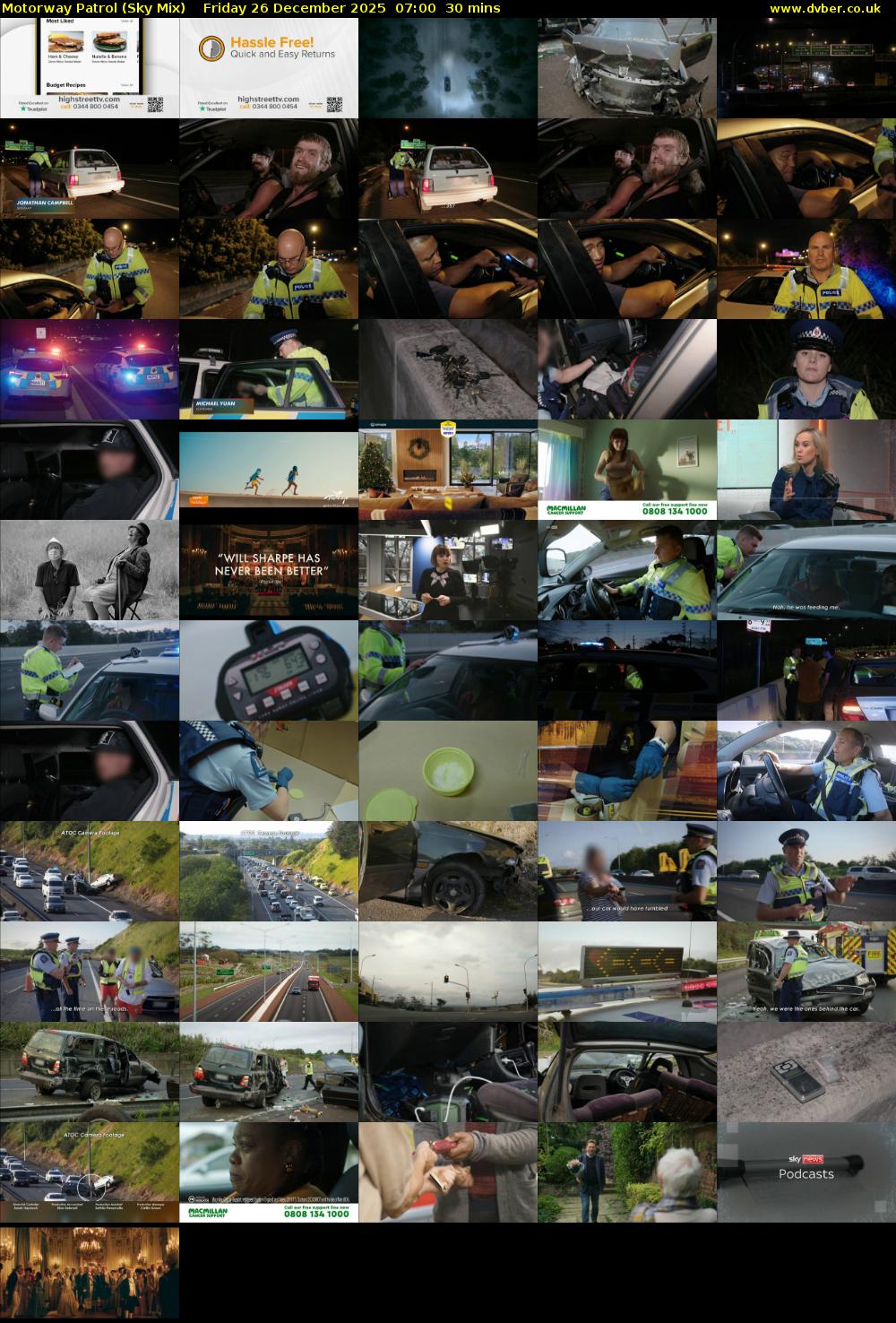 Motorway Patrol (Sky Mix) Friday 26 December 2025 07:00 - 07:30