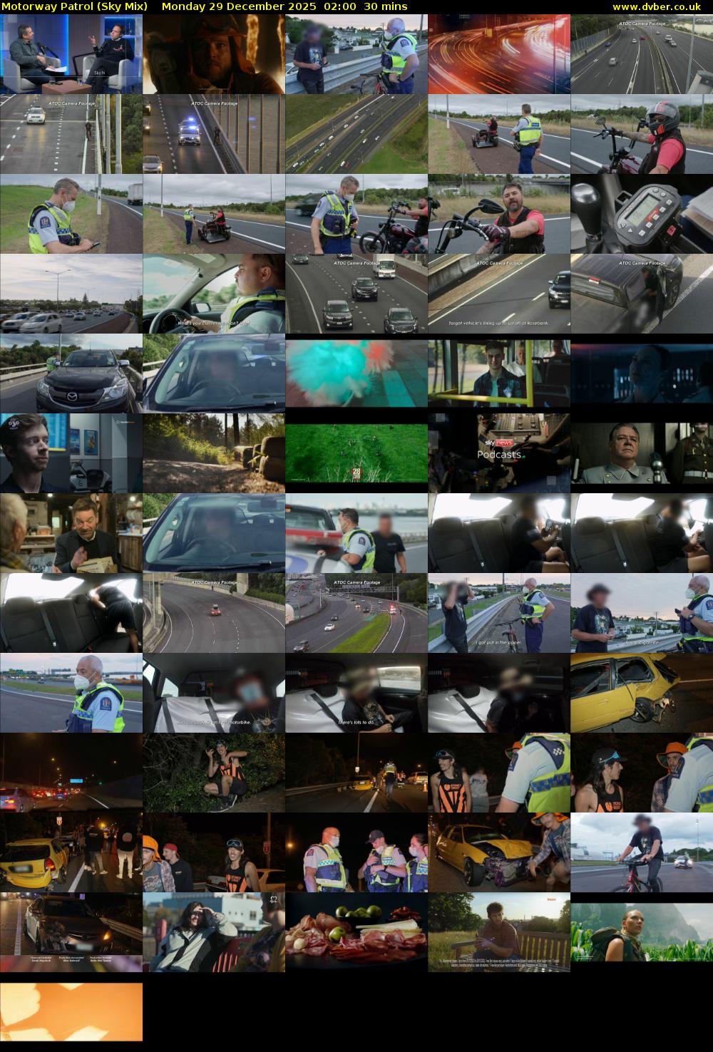 Motorway Patrol (Sky Mix) Monday 29 December 2025 02:00 - 02:30