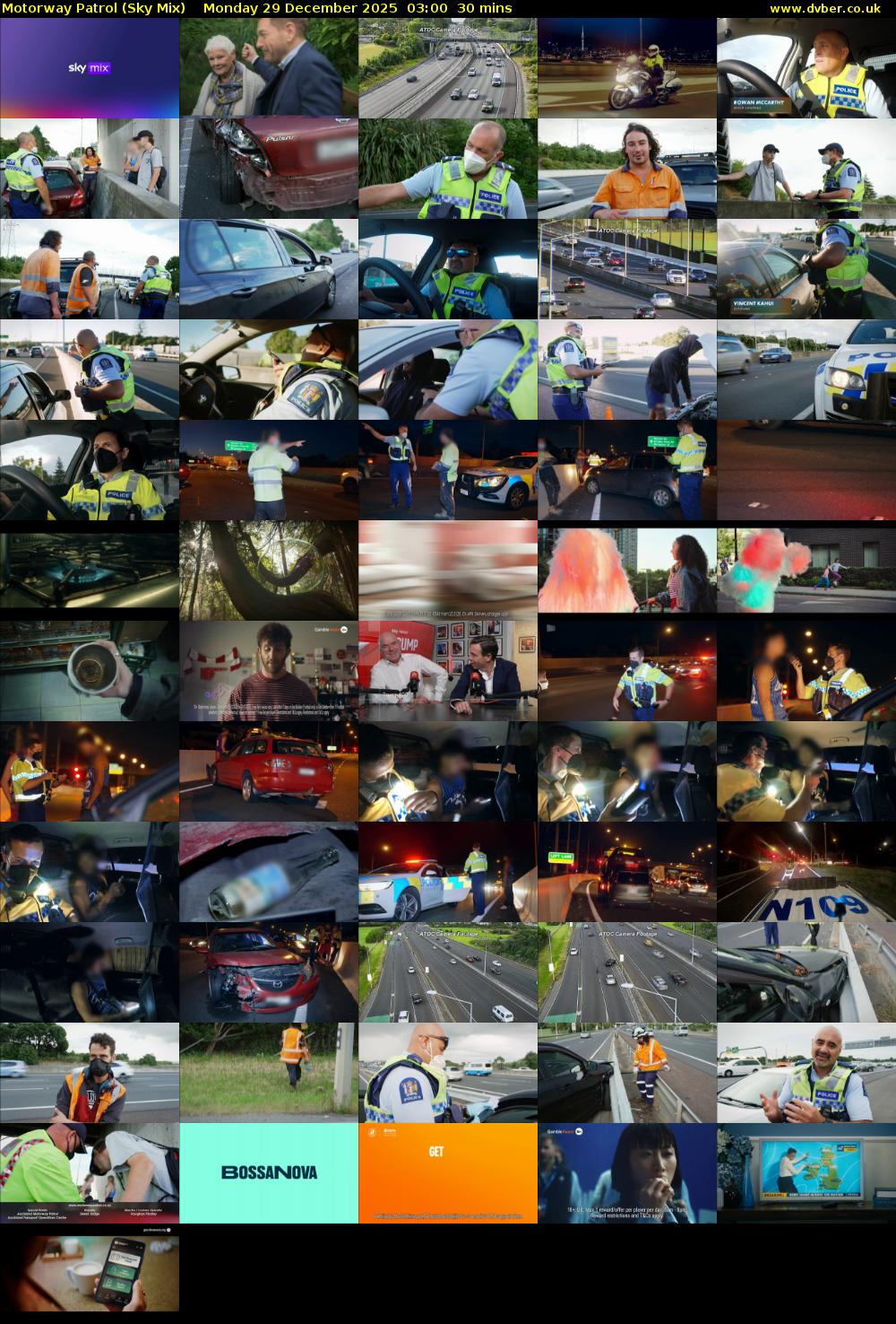 Motorway Patrol (Sky Mix) Monday 29 December 2025 03:00 - 03:30