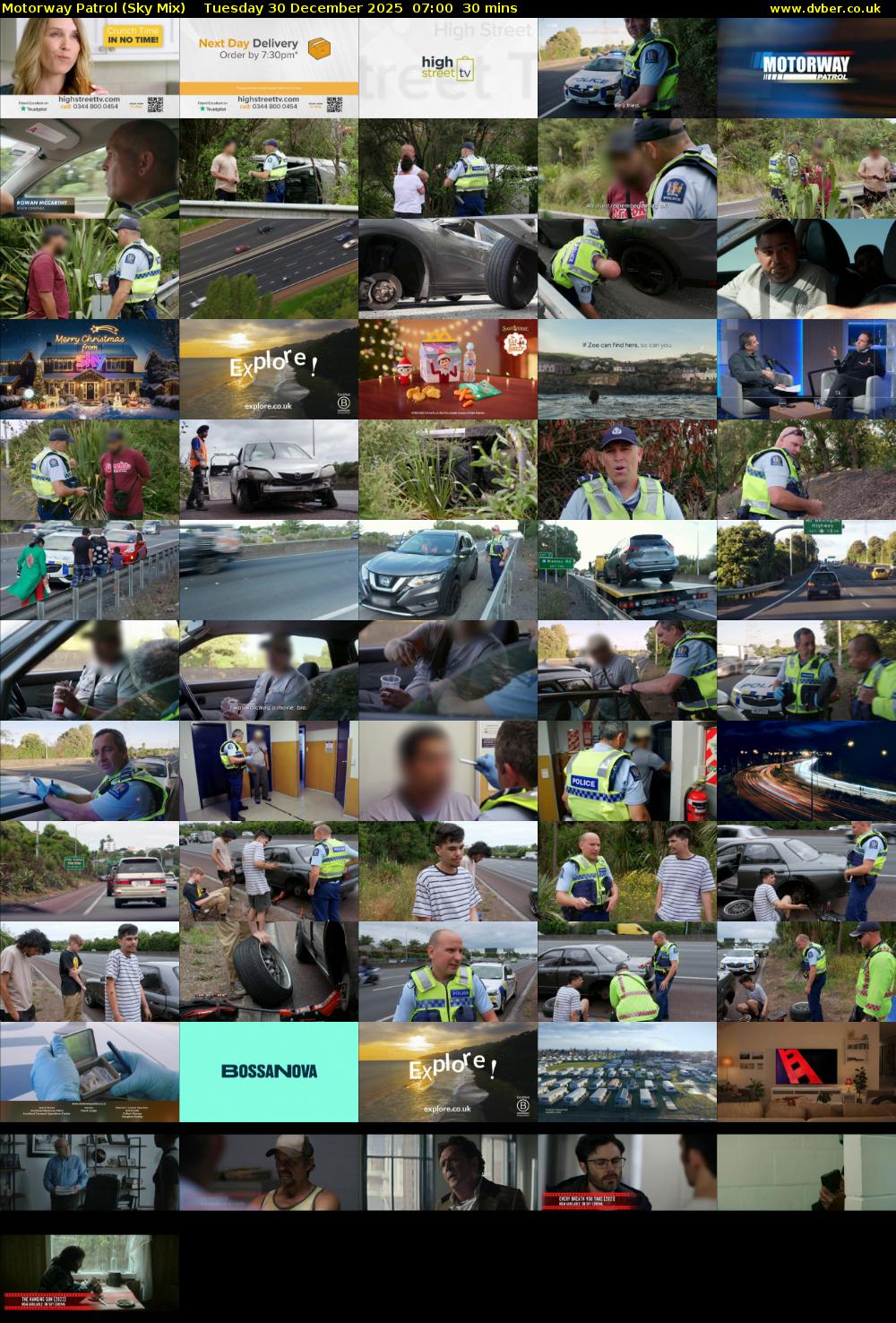 Motorway Patrol (Sky Mix) Tuesday 30 December 2025 07:00 - 07:30
