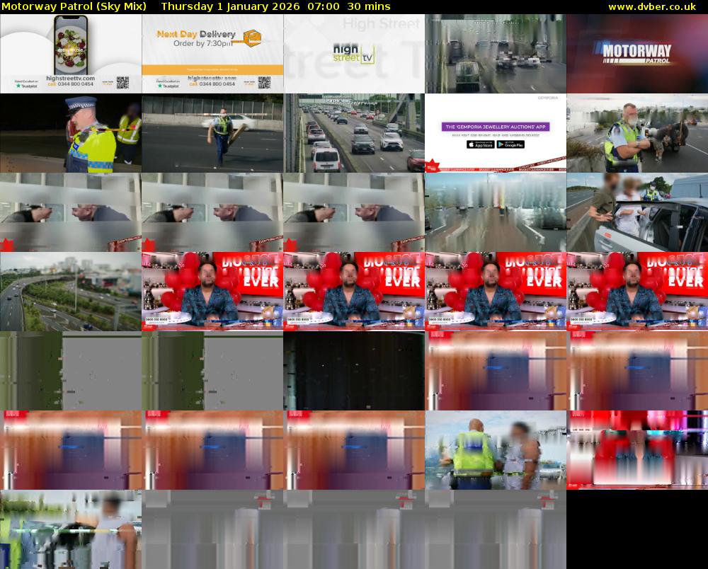 Motorway Patrol (Sky Mix) Thursday 1 January 2026 07:00 - 07:30