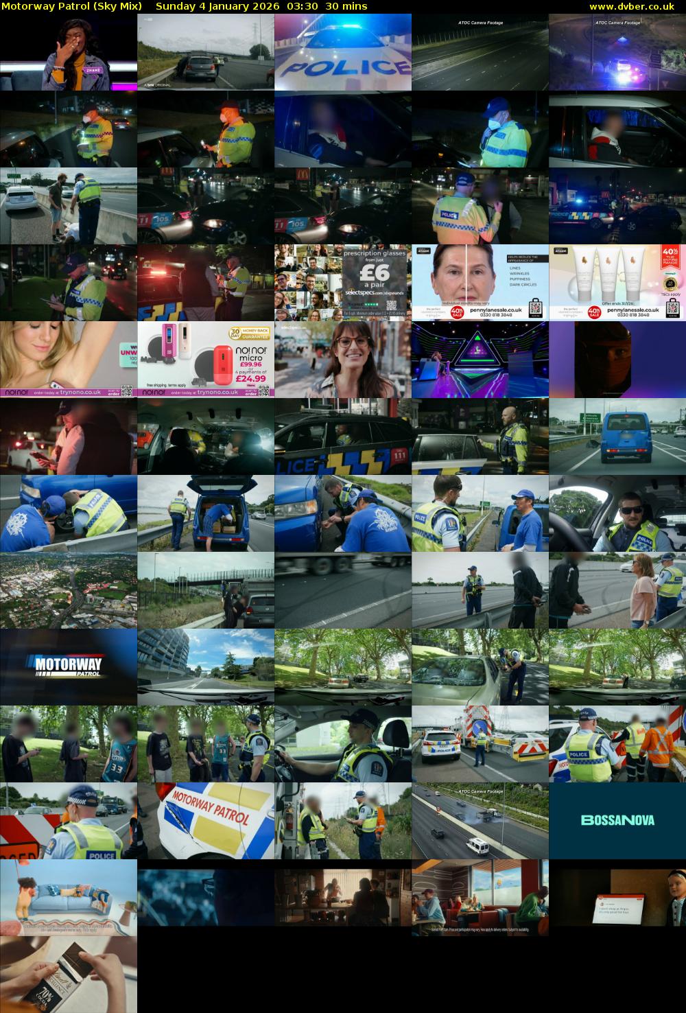 Motorway Patrol (Sky Mix) Sunday 4 January 2026 03:30 - 04:00