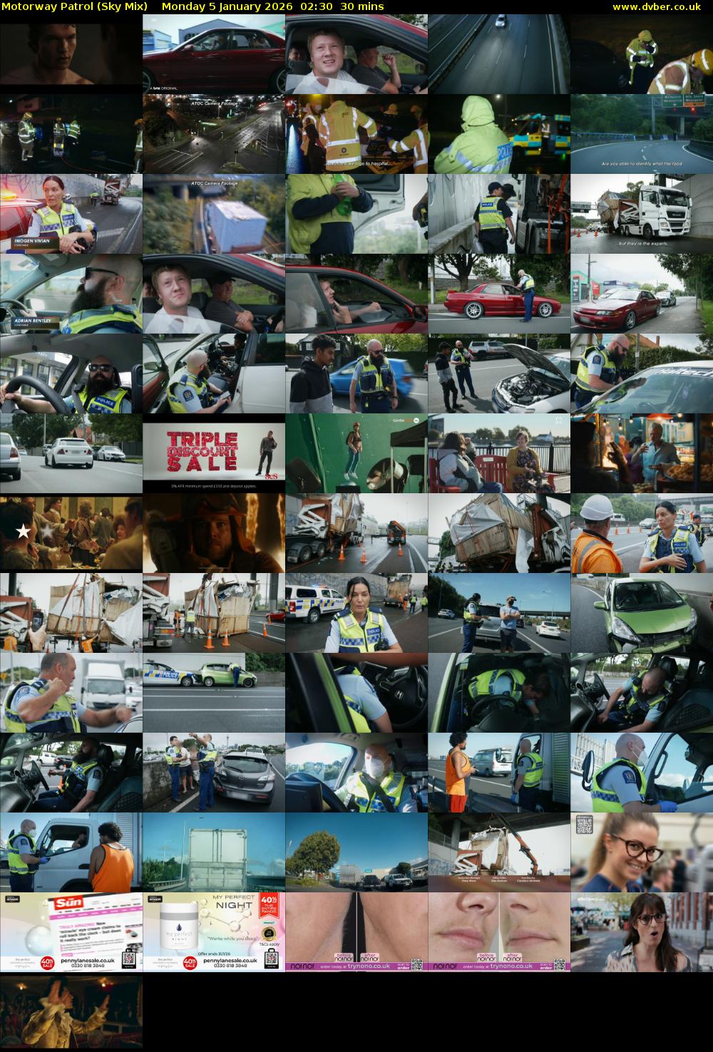 Motorway Patrol (Sky Mix) Monday 5 January 2026 02:30 - 03:00