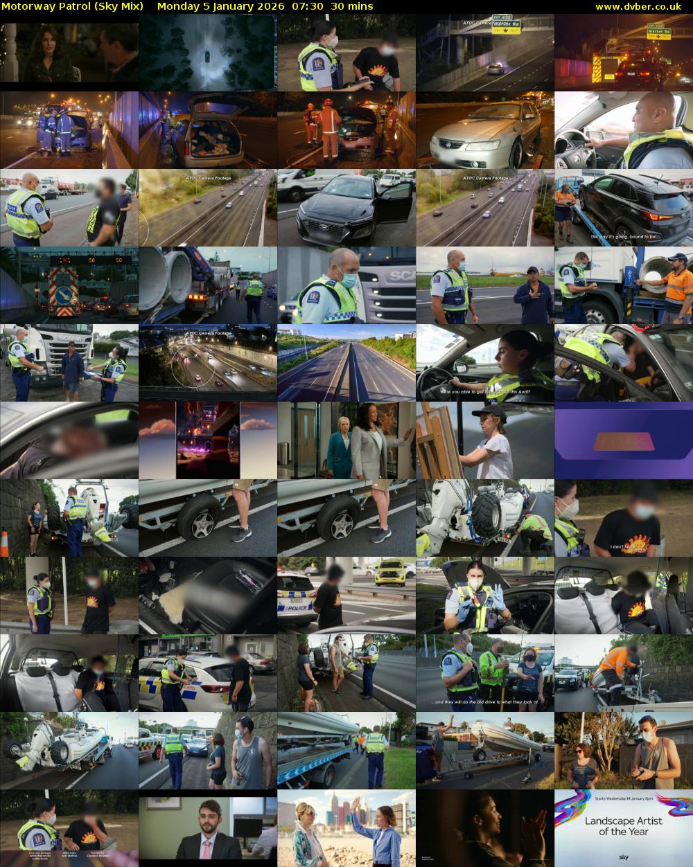 Motorway Patrol (Sky Mix) Monday 5 January 2026 07:30 - 08:00