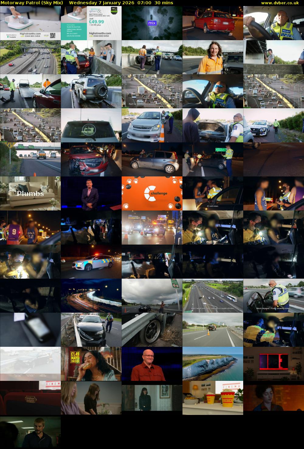 Motorway Patrol (Sky Mix) Wednesday 7 January 2026 07:00 - 07:30