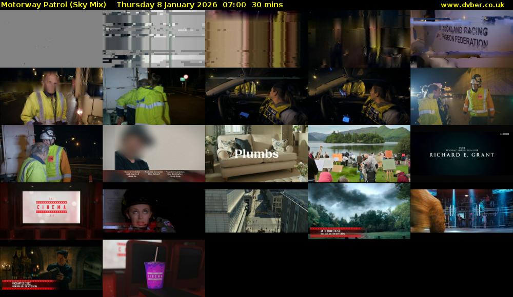 Motorway Patrol (Sky Mix) Thursday 8 January 2026 07:00 - 07:30