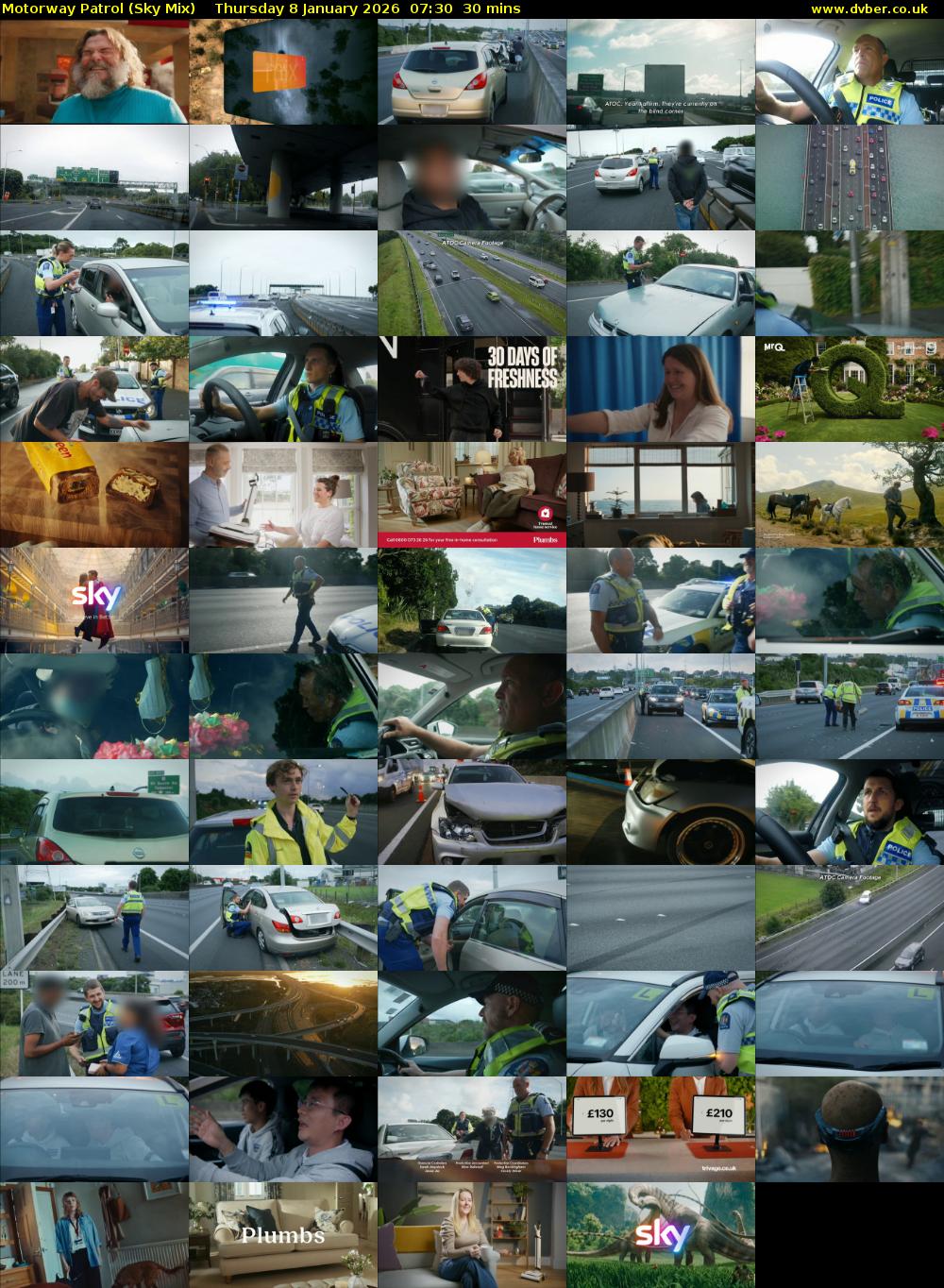 Motorway Patrol (Sky Mix) Thursday 8 January 2026 07:30 - 08:00