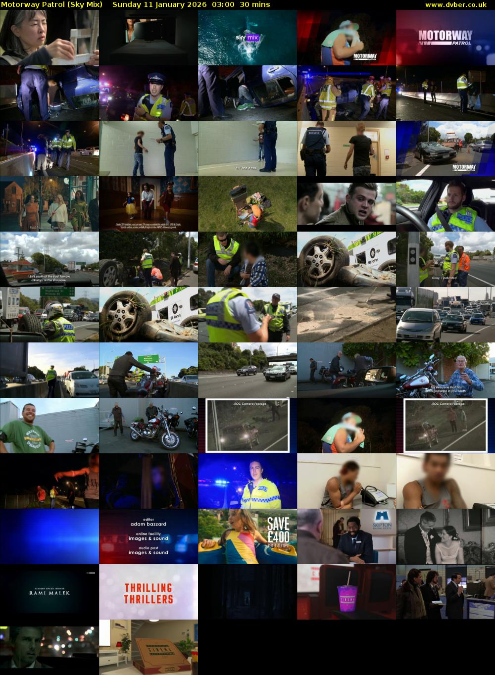 Motorway Patrol (Sky Mix) Sunday 11 January 2026 03:00 - 03:30