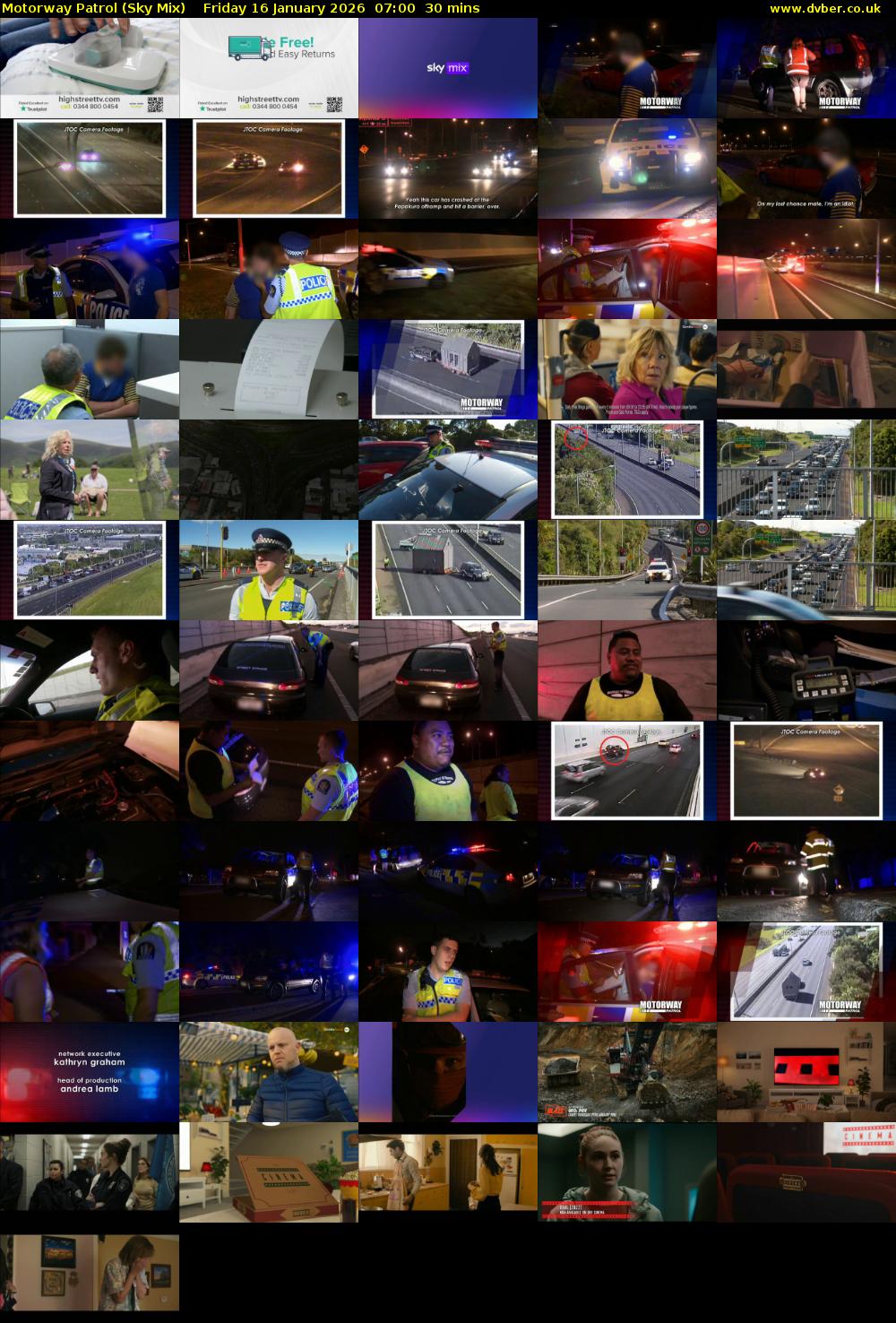 Motorway Patrol (Sky Mix) Friday 16 January 2026 07:00 - 07:30