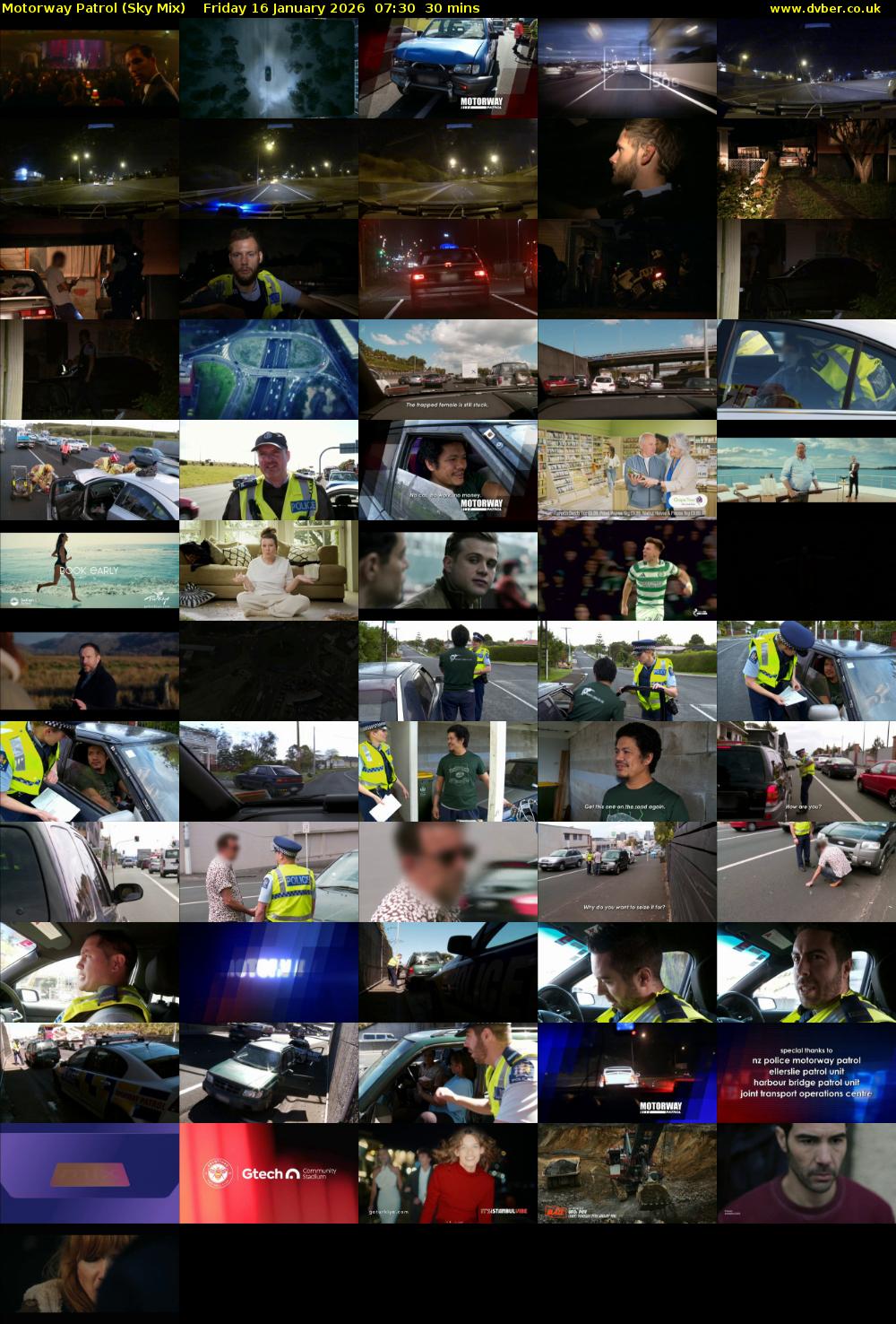 Motorway Patrol (Sky Mix) Friday 16 January 2026 07:30 - 08:00