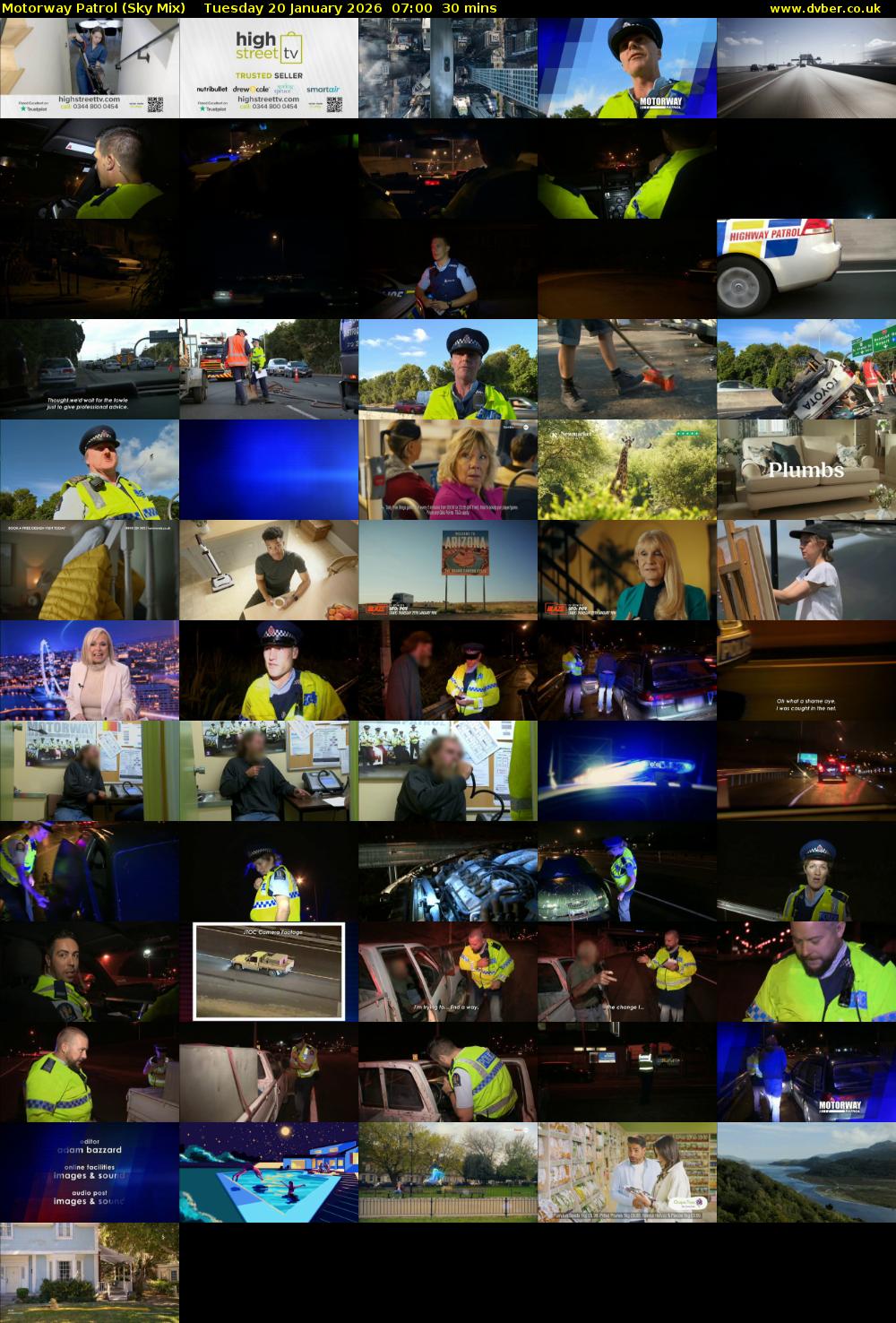 Motorway Patrol (Sky Mix) Tuesday 20 January 2026 07:00 - 07:30