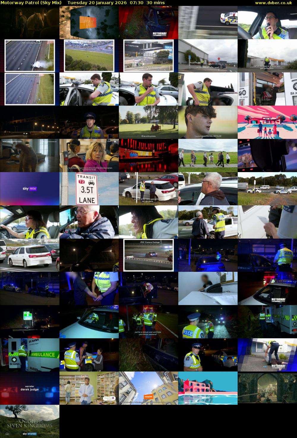 Motorway Patrol (Sky Mix) Tuesday 20 January 2026 07:30 - 08:00