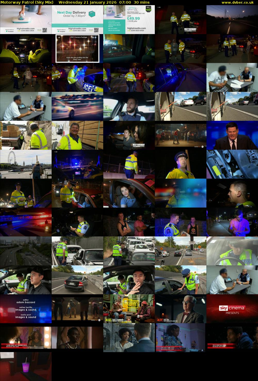 Motorway Patrol (Sky Mix) Wednesday 21 January 2026 07:00 - 07:30