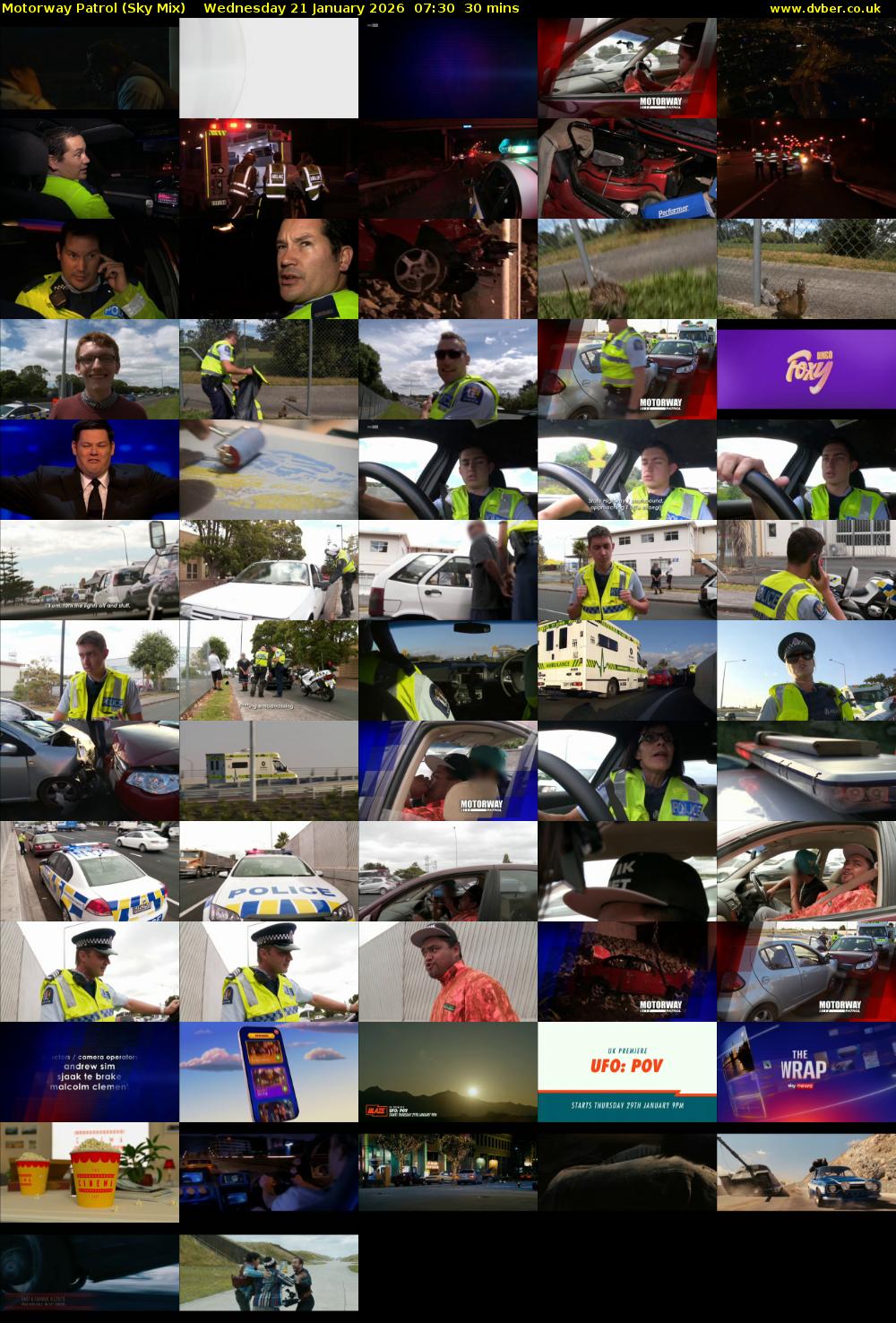Motorway Patrol (Sky Mix) Wednesday 21 January 2026 07:30 - 08:00
