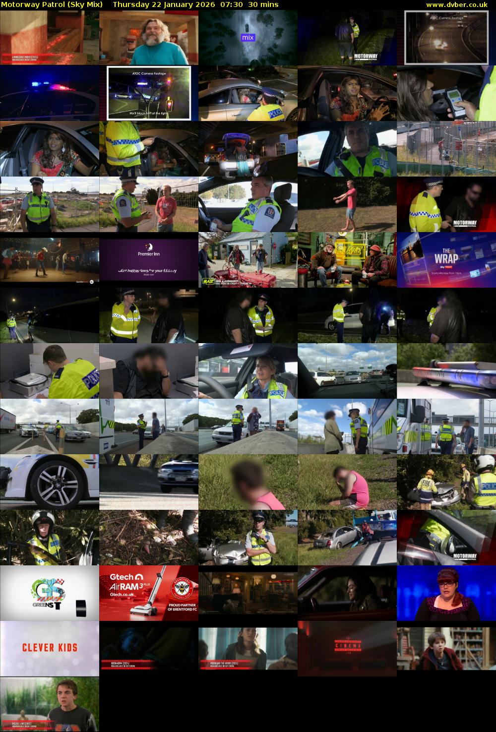 Motorway Patrol (Sky Mix) Thursday 22 January 2026 07:30 - 08:00