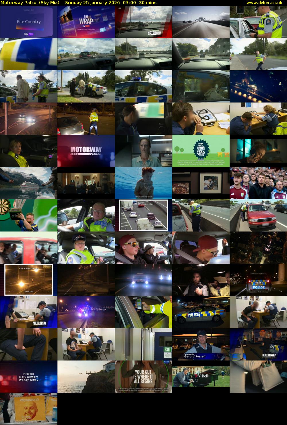 Motorway Patrol (Sky Mix) Sunday 25 January 2026 03:00 - 03:30