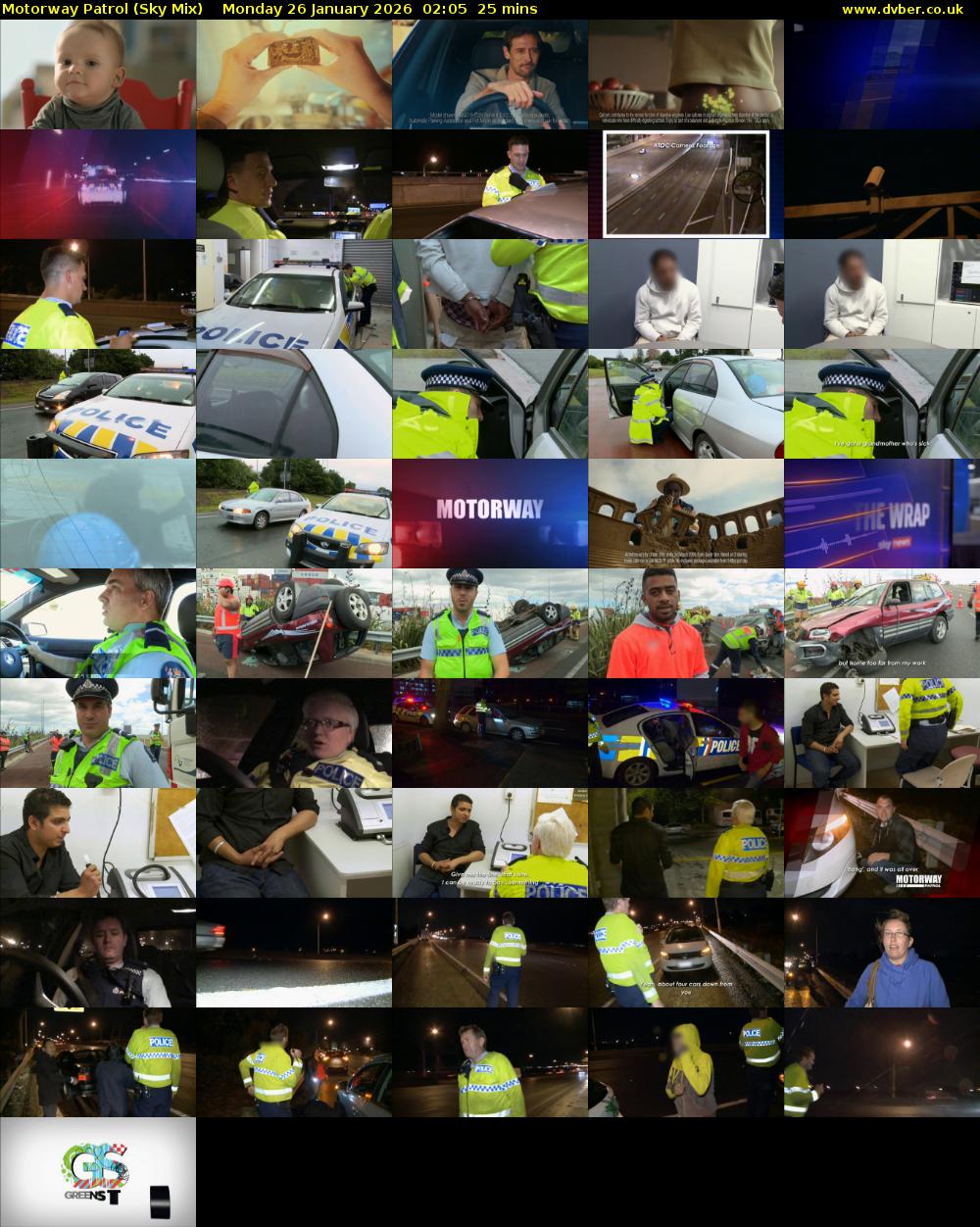 Motorway Patrol (Sky Mix) Monday 26 January 2026 02:05 - 02:30