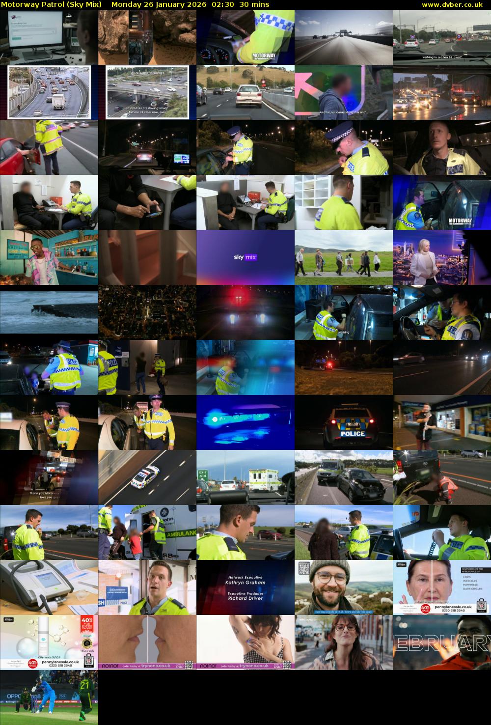 Motorway Patrol (Sky Mix) Monday 26 January 2026 02:30 - 03:00