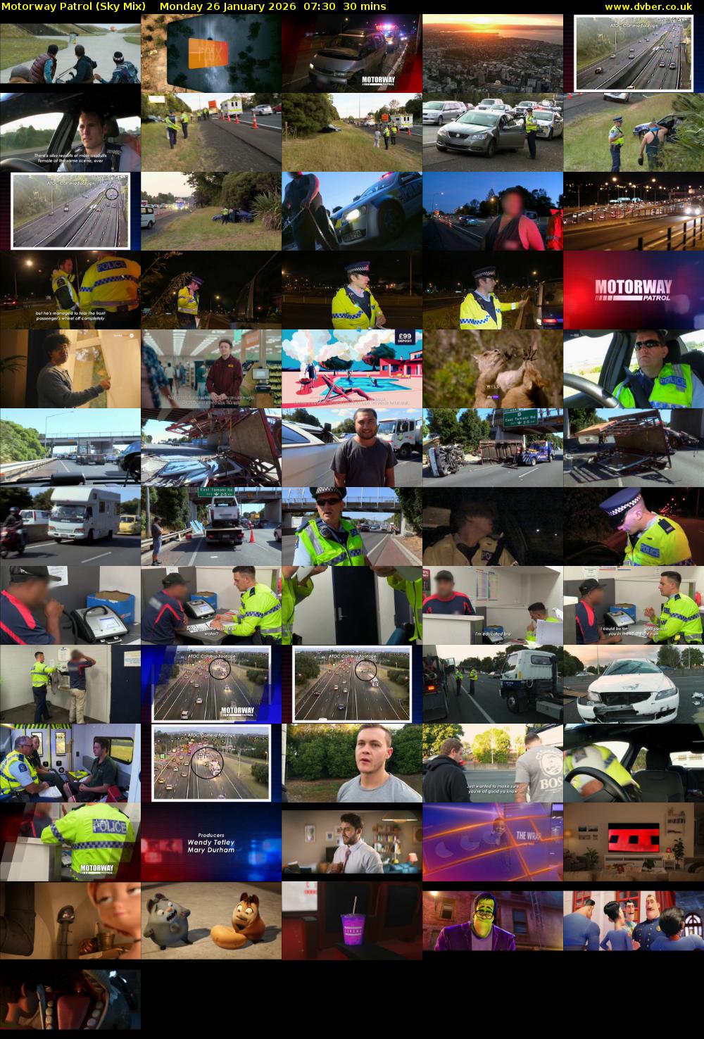 Motorway Patrol (Sky Mix) Monday 26 January 2026 07:30 - 08:00
