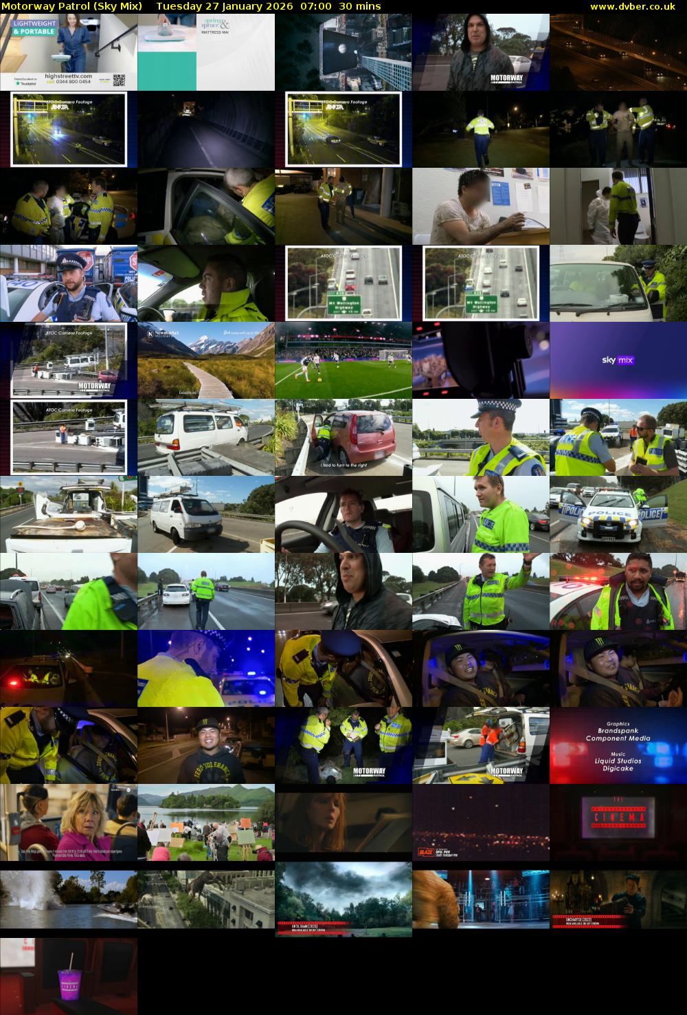 Motorway Patrol (Sky Mix) Tuesday 27 January 2026 07:00 - 07:30