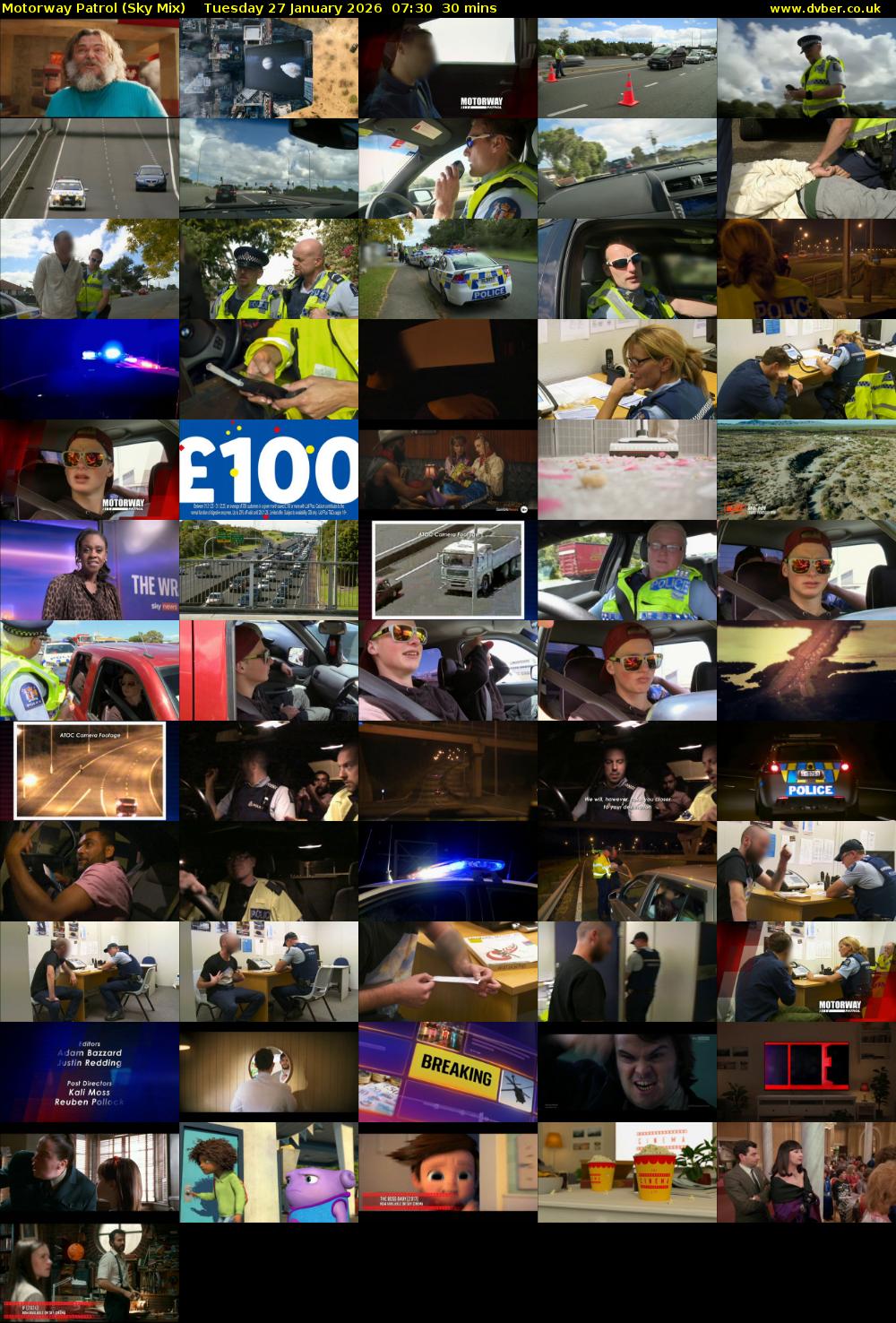 Motorway Patrol (Sky Mix) Tuesday 27 January 2026 07:30 - 08:00