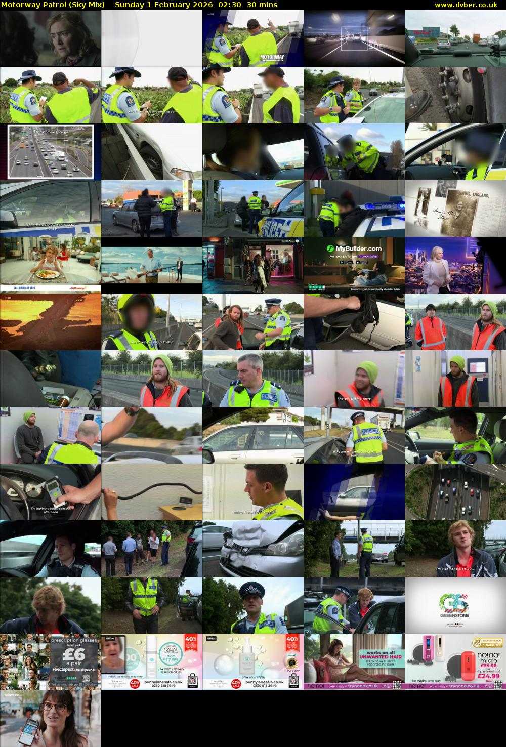 Motorway Patrol (Sky Mix) Sunday 1 February 2026 02:30 - 03:00