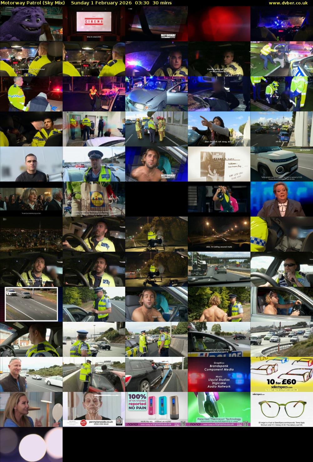 Motorway Patrol (Sky Mix) Sunday 1 February 2026 03:30 - 04:00