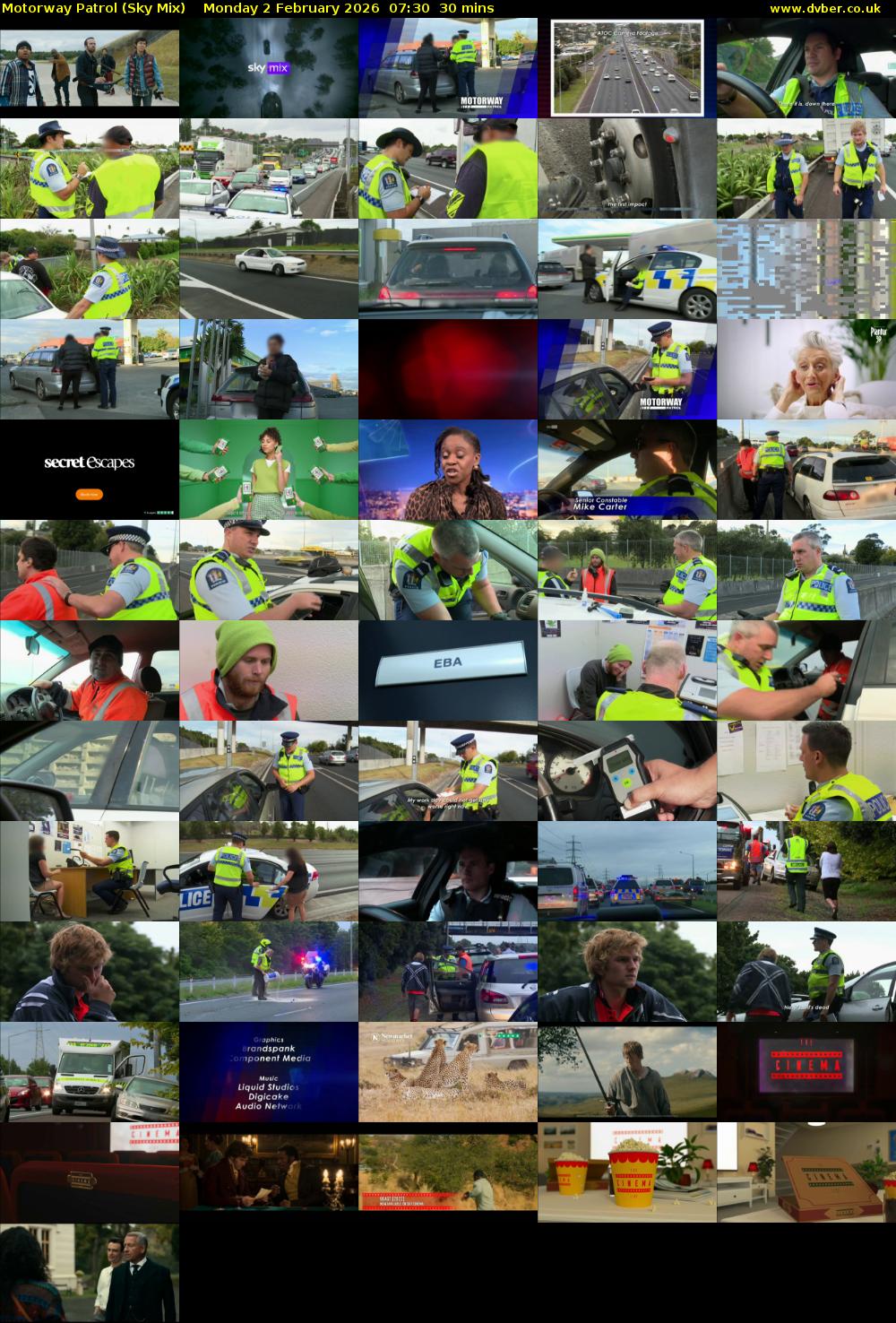 Motorway Patrol (Sky Mix) Monday 2 February 2026 07:30 - 08:00