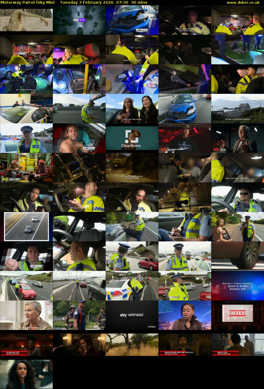 Motorway Patrol (Sky Mix) Tuesday 3 February 2026 07:30 - 08:00